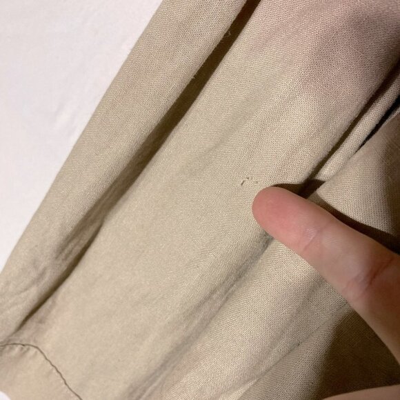 Effeti Moda Brown Tan Ombre Pleated Linen Skirt 4 - Picture 8 of 16